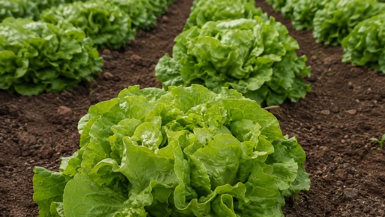 Imagen ilustrativa de lechugas cultivadas a campo abierto.