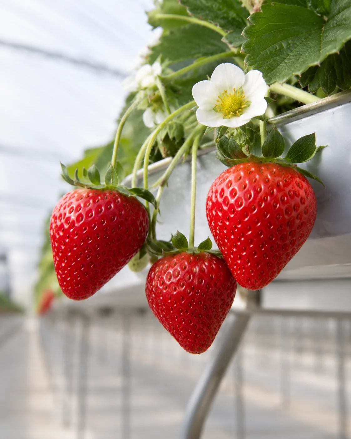 Imagen ilustrativa de fresas en cultivo.