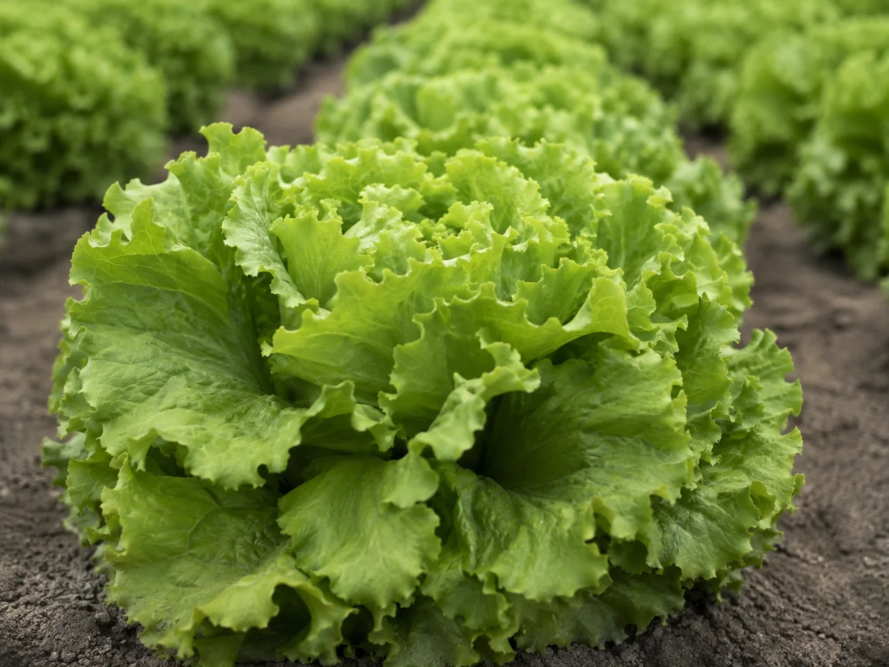 Imagen ilustrativa de lechugas cultivadas a campo abierto.