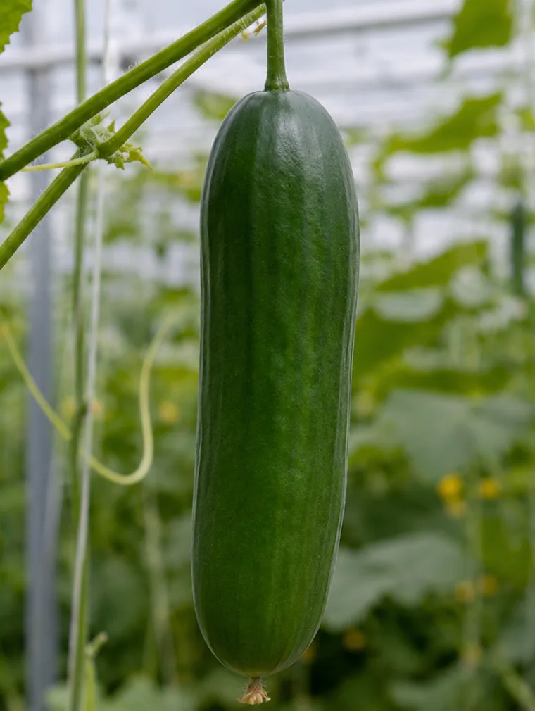 Imagen ilustrativa de pepino listo para cosecha.